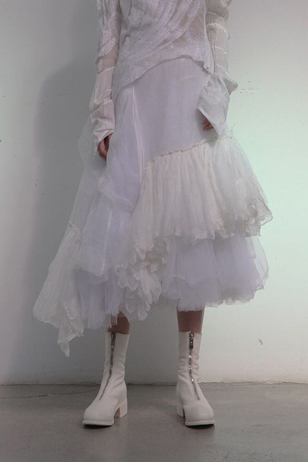 marc le bihan 25301 puffy skirt white